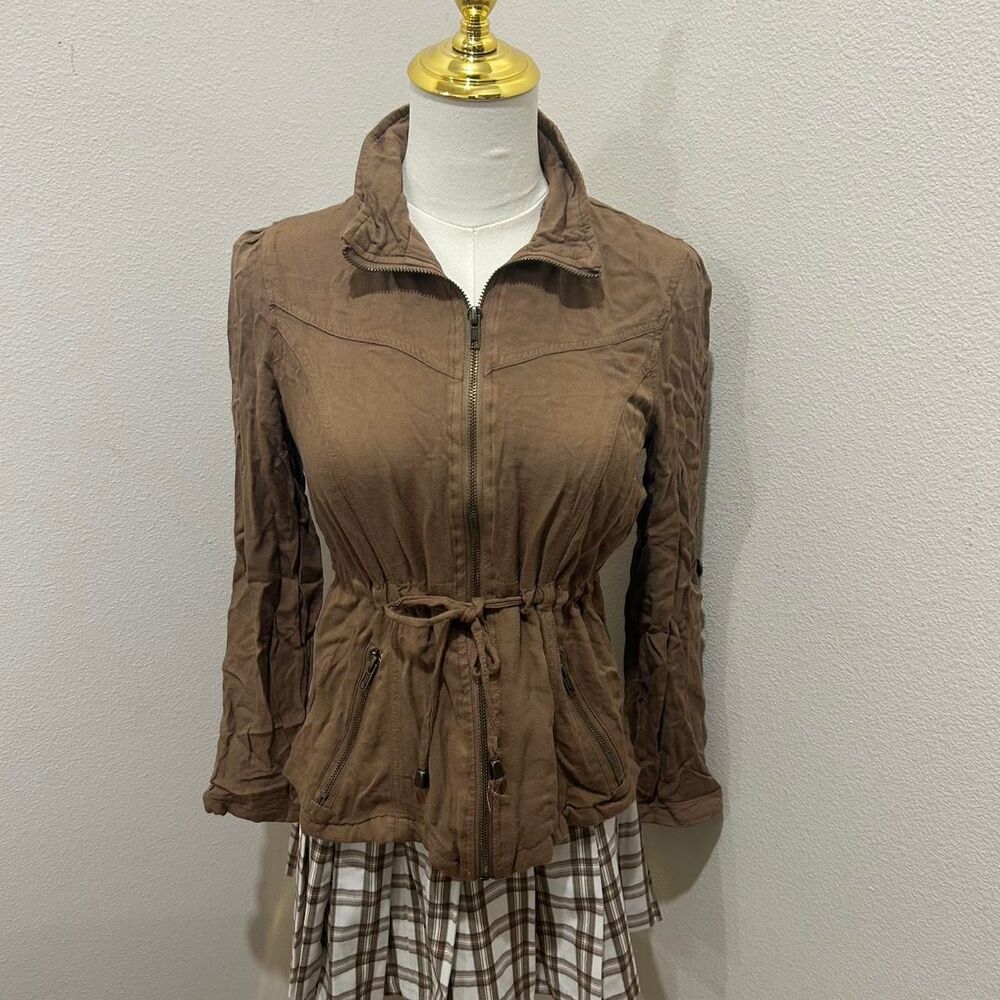 Wet-seal Women's Brown and Tan Cardigan